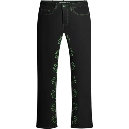 LostShdws Drkshdws Outline Denim Pants Green