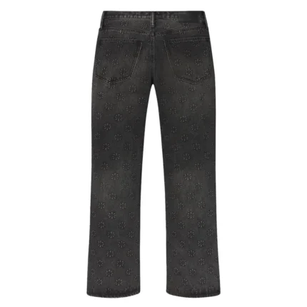 LostShdws Embossed Denim Pants Black