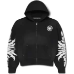 LostShdws Complex Con Exclusive Acid Wash Zip Up Hoodie Black